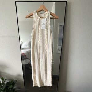 Beige cable knit Zara dress
